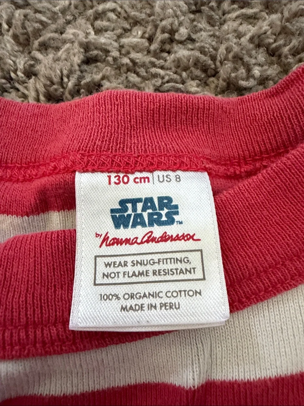 Hanna Andersson Red & White Striped Darth Vader Pajama Set